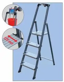 Merdevine aluminijumske eloksirane 125mm 8 Securo Krause