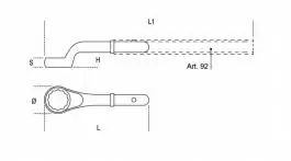 Ključ okasti 91 27mm Beta