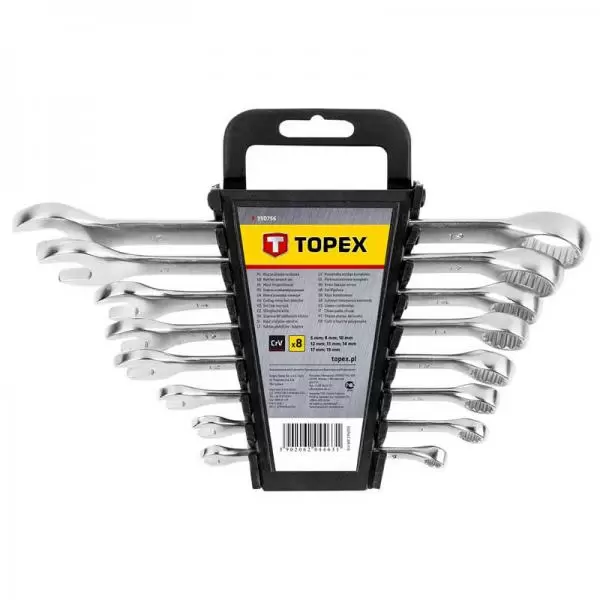 Set okasto-viljuškastih ključeva 8-17mm (6kom) TOPEX
