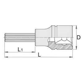 Ključevi nasadni imbus dugi, prihvat 1/2” 192/2HXL 5 x 64 UNIOR