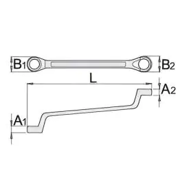 Ključ okasti 180/1 6 x 7mm UNIOR