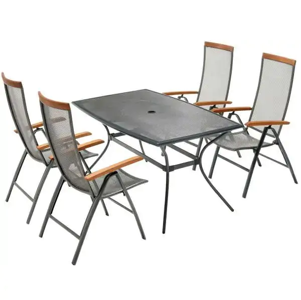 Baštenska garnitura PICTOR sto D150cm+4 PICTOR  podesive stolice