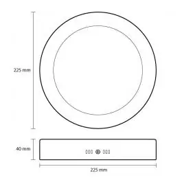 LED nadgradna lampa 18W hladno bela LNP-O-18/W PROSTO