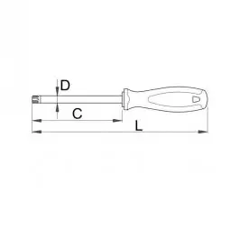 Odvijač Torx sa rupom 621/1TBI TR30 Unior