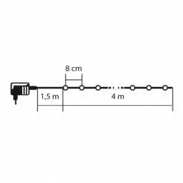 Lampice za jelku sa 50 toplo belih LED dioda KII50/WW HOME