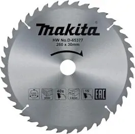 List cirkulara za drvo 260x60zx30 D-65383 Makita