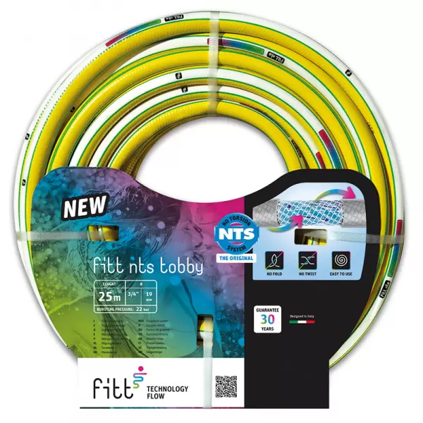 Crevo za vodu NTS Tobby no torsion sistem žuto 1/2" 15 m Fitt - proizvod na akciji