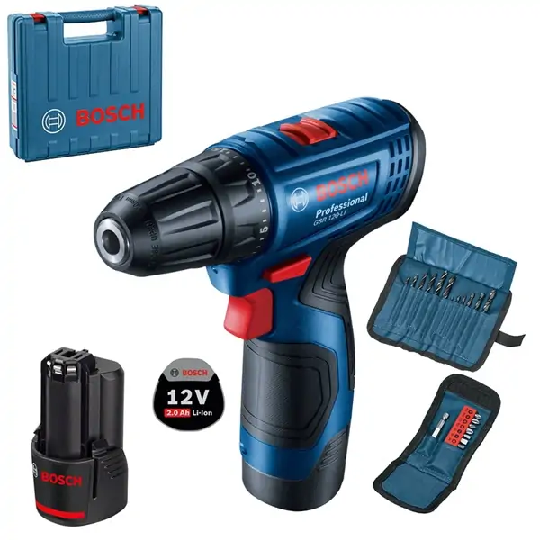 Akumulatorska bušilica - odvrtač GSR 120-LI 2x2Ah Professional Bosch - proizvod na akciji