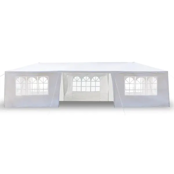 Baštenski paviljon Gazebo 3 x 9 m beli sa 8 bočnih strana