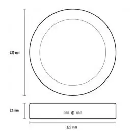 LED nadgradna panel lampa 18W dnevno svetlo LNP-O-18/W-B Prosto