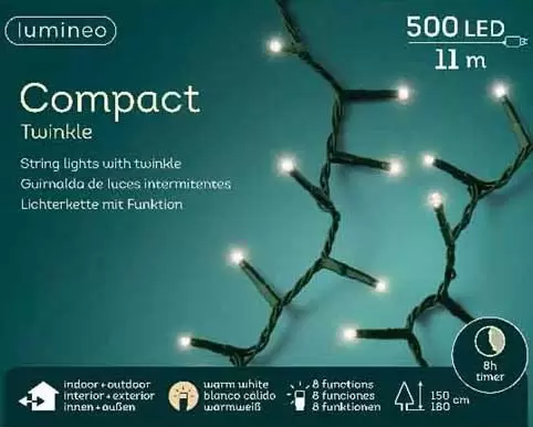 Novogodišnje LED lampice za spoljnu i unutrašnju upotrebu 500 LED 11m LUMINEO