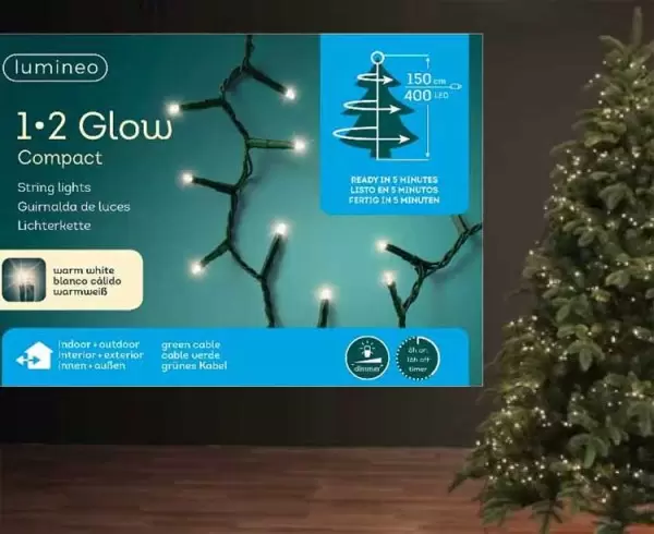 Novogodišnje stepenaste LED lampice 1-2-glow Compact 5 nivoa 400 LED LUMINEO