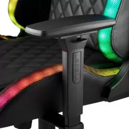 Gejmerska stolica RANUM sa LED  osvetljenjem crna