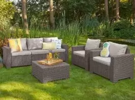 Baštenski set California 3 seater Pe-ratan kapućino