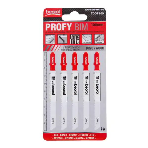 Beorol testera ubodna za drvo obrnuti zupci profi 100mm 5/1 - proizvod na akciji