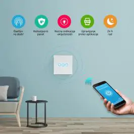 Wi-Fi smart prekidač svetla 3x5A WFPS-W3/WH