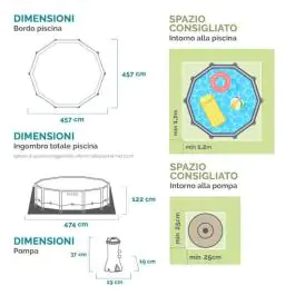 Bazen metalni okvir PRISM FRAME 4.57 X 1.22 m INTEX 26726