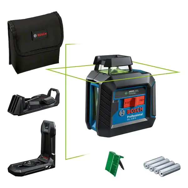 Bosch GLL 2-20 G samonivelišući linijski laser 360° + tašna - zeleni zrak - proizvod na akciji
