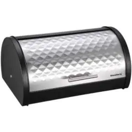 Kutija za hleb čelik srebrno siva 38 x 28 x 18,5 CM KLAUSBERG