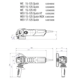 Metabo ugaona brusilica 1550W 125mm WE 15-125 QUICK
