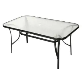 Baštenski sto crni staklo/metal prozirni FDZN 5020