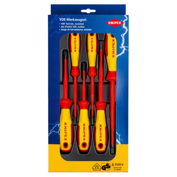 Knipex set izolovanih odvijača 1000V 6 delova 00 20 12 V02 - proizvod na akciji