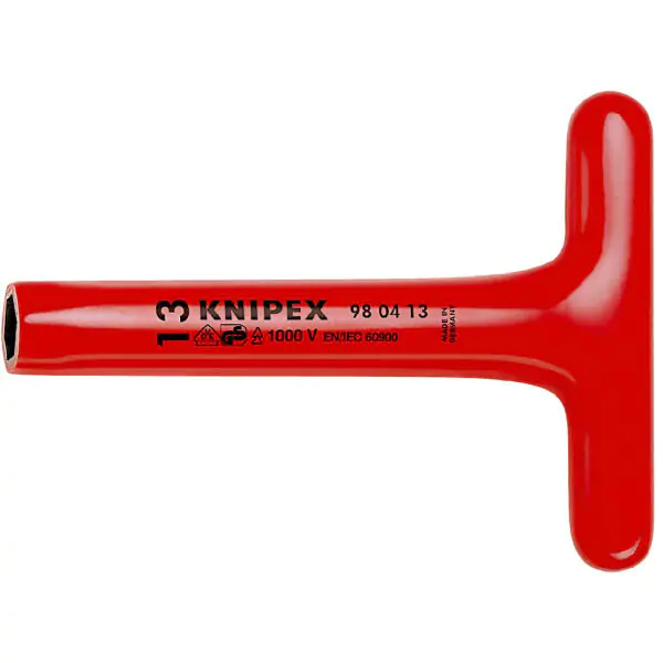 Knipex nasadni ključ sa T-drškom izolovan 1000V 10mm 98 04 10 - proizvod na akciji