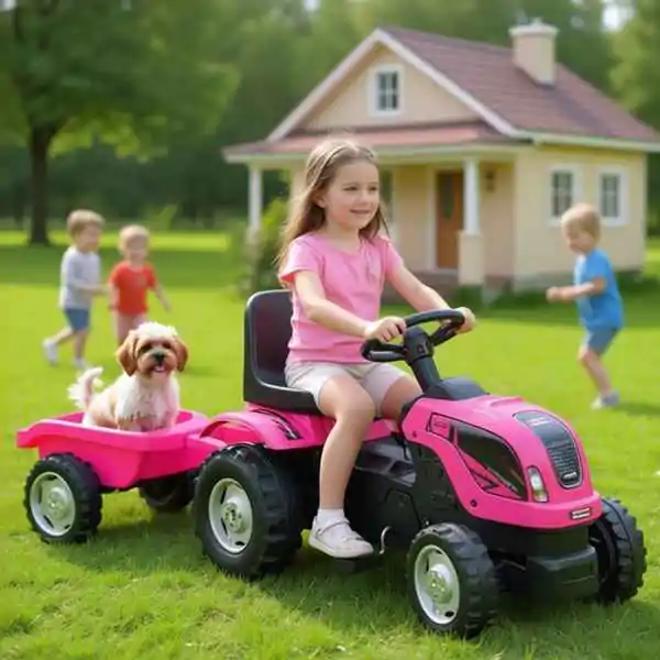 Traktor na pedale za decu 956 roze - proizvod na akciji