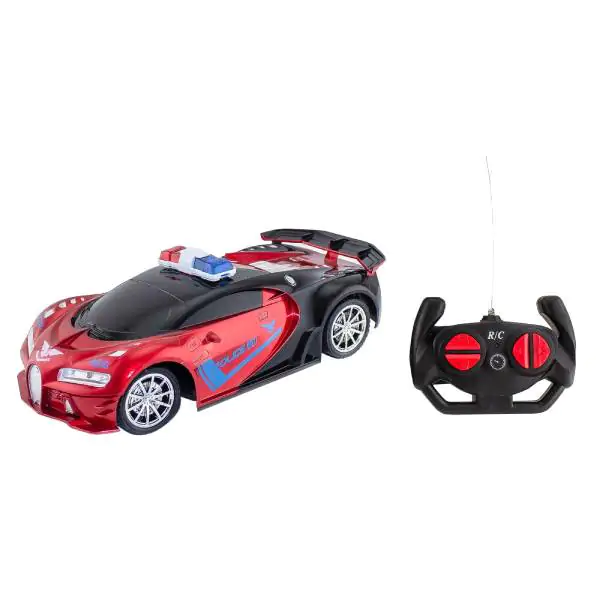 Policijski auto Bugatti na daljinsko upravljanje u crvenoj boji - proizvod na akciji