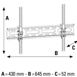 HAMA LCD nosač Tilt 32-75" VESA do 600x400 crni