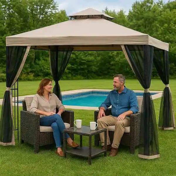 Baštenski paviljon sa bočnim zavesama 3x3 m - proizvod na akciji