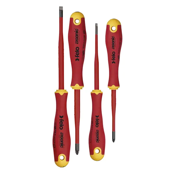 Felo Set dielektričnih šrafcigera Ergonic VDE E-slim SL/Z 41784198 4 kom
