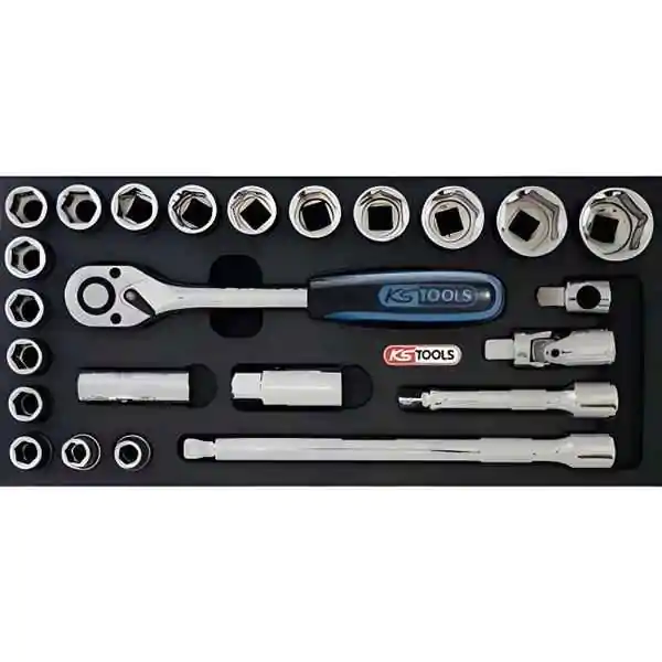 Set nasadnih ključeva sa račnom 10-32 mm 1/2" KS TOOLS - proizvod na akciji