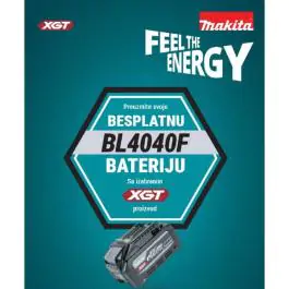 Akcija za Akumulatorski Baštenski Alat 40V + Poklon Baterija 40V 4,0 Ah Bateriju Makita BL4040F