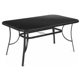 Baštenski set sto sa crnim kaljenim staklom i 4 stolice Paros