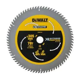 DeWalt DT99576 list za kružnu testeru 305 mm, 78 zuba – za precizno sečenje drveta i materijala sa ekserima