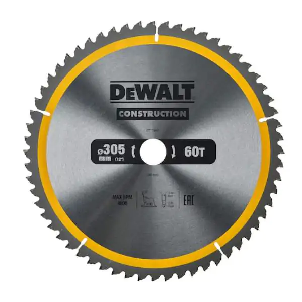DeWalt DT1960 list za kružnu testeru, 305 mm, 60 zuba – za stacionarne testere i završne rezove