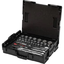Wiha 44685 set gedora i bitova, 1/4" i 1/2", 60 delova, u L-Boxxu