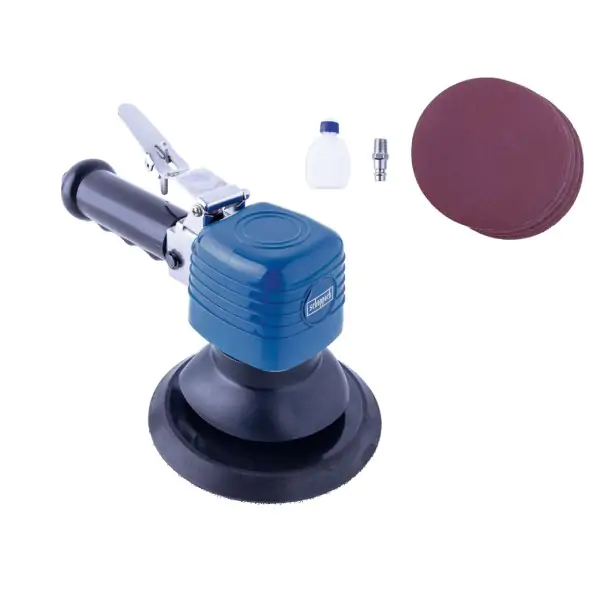 Scheppach pneumatska brusilica sa dodatnim priborom, radni pritisak 6,3 bara, prečnik ploče 140 mm