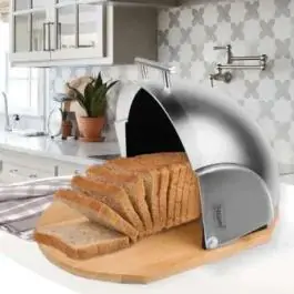 Maestro MR1678 kutija za hleb 37,5X27,5X21 cm crno providna bambus akril