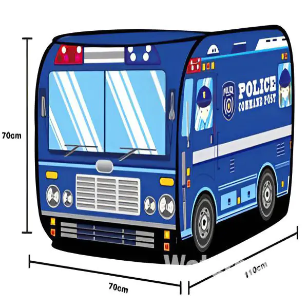 Dečja igraonica - šator, policijski auto, 50 loptica