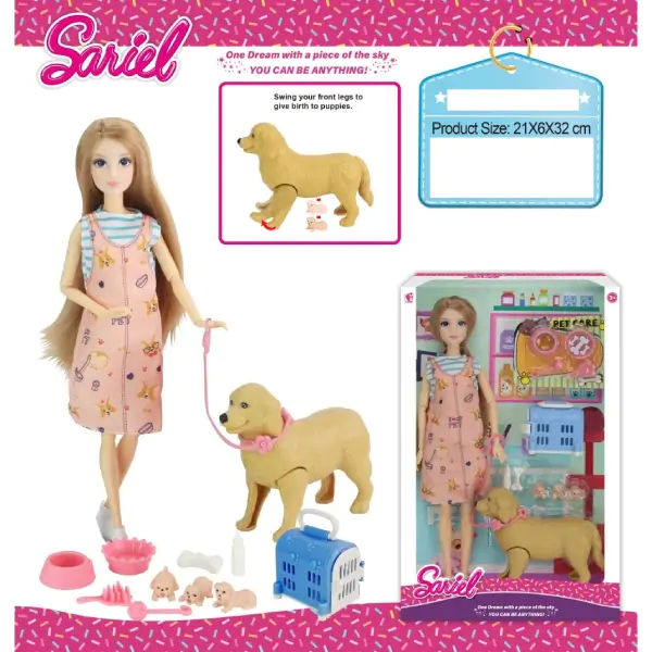 Lutka sa psom-radja štence