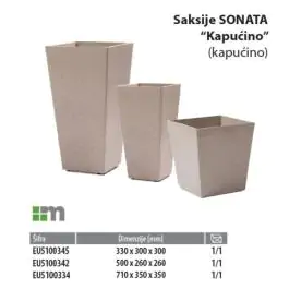 Saksija SONATA (Kapućino) 71×35×35 cm