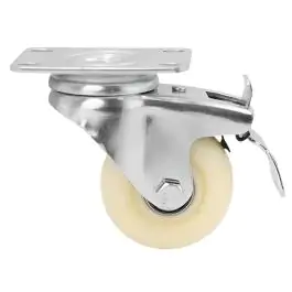 Točak beli sa kočnicom ojačan 100mm - POLJOBIT