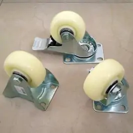 Točak beli sa kočnicom, ojačan 125mm  - POLJOBIT