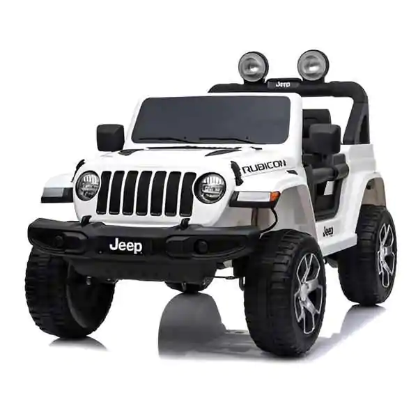 Dečiji džip na akumulator 12V JEEP RUBICON licenciran beli dvosed