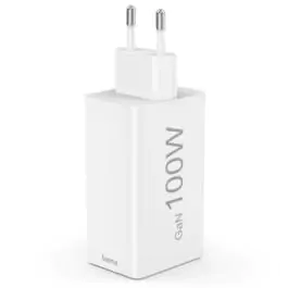 Brzi punjac, GaN, 2x USB-C PD, 1x USB-A, 100W beli