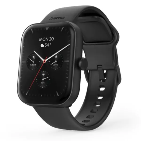 HAMA 5000 pametni sat, LCD 1.65", Crni Vodootporni