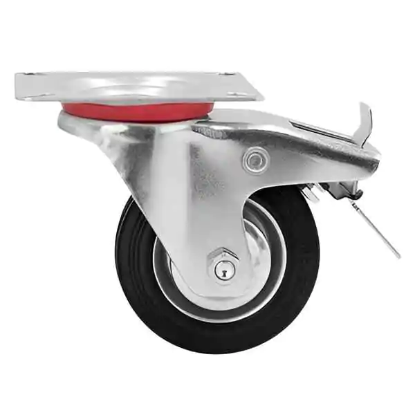 Rezervni točak okretni na pločici sa kočnicom 200mm (industrijski)