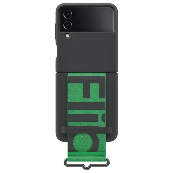 Samsung silikonska maska za Flip 4 + kais, crna